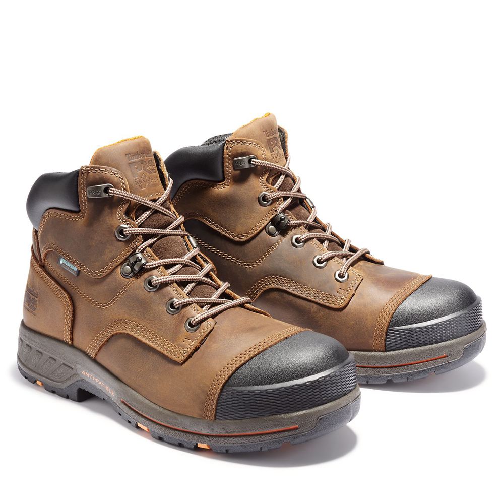 Bocanci De Muncă Timberland Barbati Maro/Negrii - Pro® Helix Hd 6\" Comp Toe - Romania - BFYRTN298